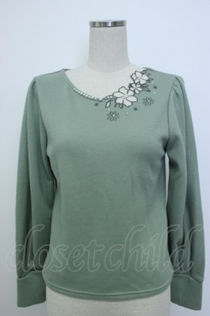 画像: axes femme / アシンメトリーデザインプルオーバー M グリーン T-26-02-05-020-AX-TO-SA-ZT