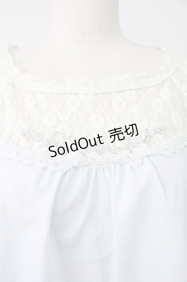 画像5: axes femme POETIQUE / ファンタジータイムブラウス  サックスＸ白 T-26-02-07-002-AX-BL-SA-ZT (5)