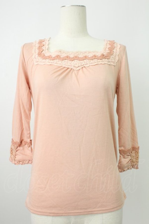 画像1: axes femme / コットンレースインナープルオーバー M アワピンク T-26-02-07-003-AX-TO-SA-ZT (1)