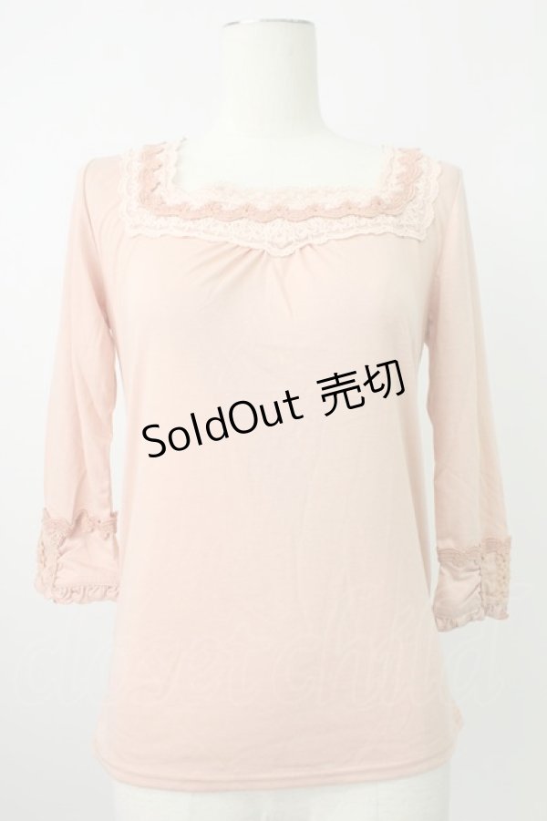 画像1: axes femme / コットンレースインナープルオーバー M アワピンク T-26-02-07-003-AX-TO-SA-ZT582 (1)