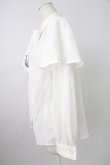 画像3: axes femme / メロディ刺繍ケープ袖ブラウス M ホワイト T-26-02-07-001-AX-BL-SA-ZT (3)