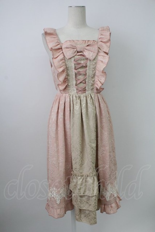 画像1: axes femme kawaii / ロココジャンパースカート M ピンク T-26-02-07-008-AX-OP-SA-ZT (1)