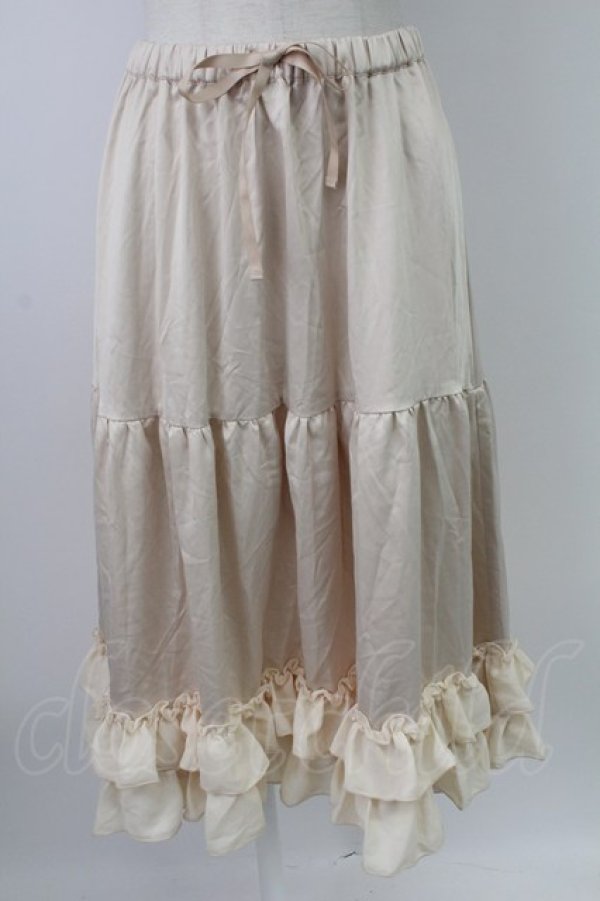 画像1: axes femme kawaii / ミディフリルペチスカート M アイボリー T-26-02-07-010-AX-SK-SA-ZT583 (1)