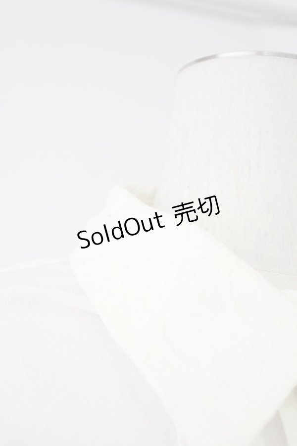 画像8: axes femme / メロディ刺繍ケープ袖ブラウス M ホワイト T-26-02-07-001-AX-BL-SA-ZT582 (8)