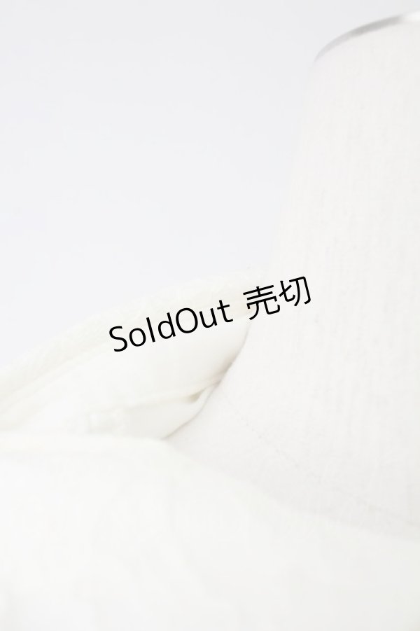 画像9: axes femme / メロディ刺繍ケープ袖ブラウス M ホワイト T-26-02-07-001-AX-BL-SA-ZT582 (9)