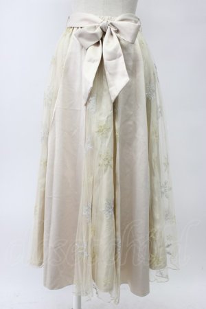 画像: axes femme / スノークリスタル刺繍スカート M キナリ T-26-02-08-025-AX-SK-SA-ZT