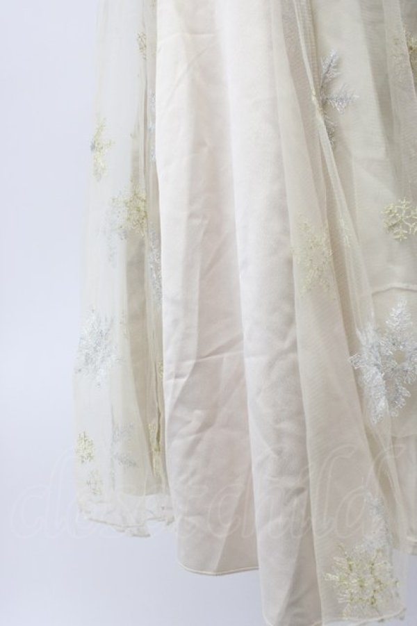 画像4: axes femme / スノークリスタル刺繍スカート M キナリ T-26-02-08-025-AX-SK-SA-ZT (4)