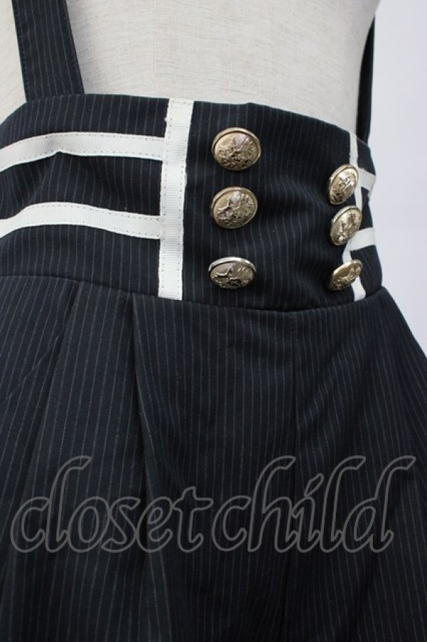 画像3: Amavel / サス付きストライプショートパンツ  黒Ｘ白 T-26-02-08-027-CA-PA-SA-ZT (3)