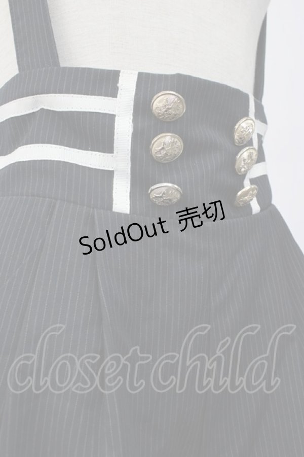 画像3: Amavel / サス付きストライプショートパンツ  黒Ｘ白 T-26-02-08-027-CA-PA-SA-ZT584 (3)