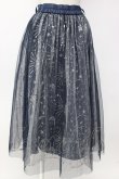画像1: axes femme / ホロスコープ刺繍チュールスカート  ネイビー T-26-02-08-030-AX-SK-SA-ZT (1)
