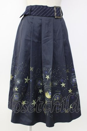 画像: axes femme / ハリー・ポッター/ベルト付スカート  ネイビー T-26-02-08-032-AX-SK-SA-ZT