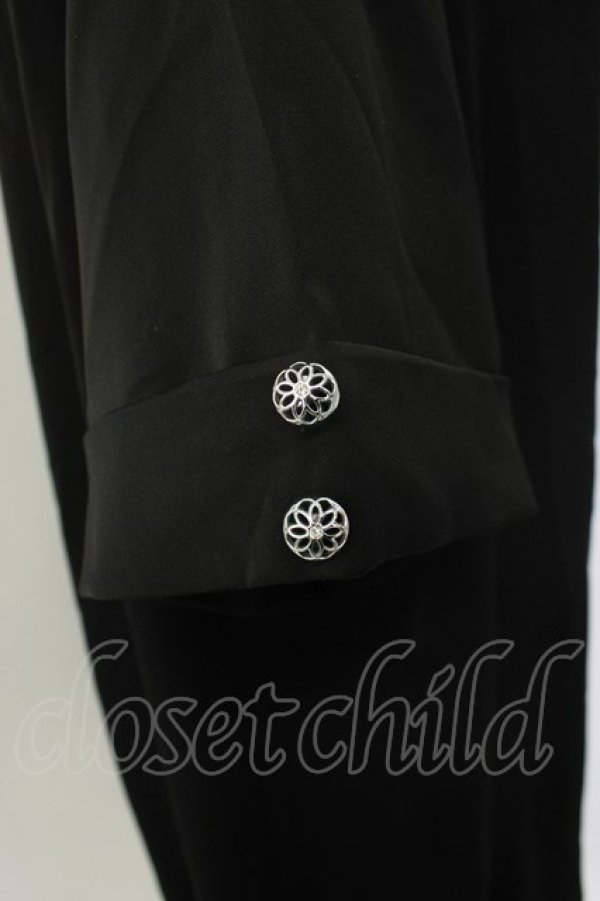 画像4: axes femme / 柄切替シャツワンピース  黒 T-26-02-08-003-AX-OP-SA-ZT (4)