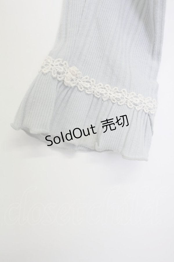 画像4: axes femme / レースカラーテレコカットソー  サックスＸ白 T-26-02-08-004-AX-TO-SA-ZT (4)