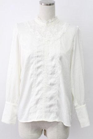 画像: axes femme NOSTALGIE / ヨークレース切替ブラウス  キナリ T-26-02-08-007-AX-BL-SA-ZT