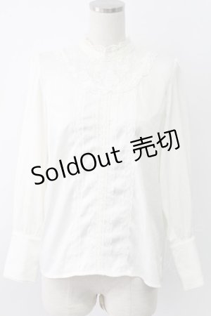 画像: axes femme NOSTALGIE / ヨークレース切替ブラウス  キナリ T-26-02-08-007-AX-BL-SA-ZT