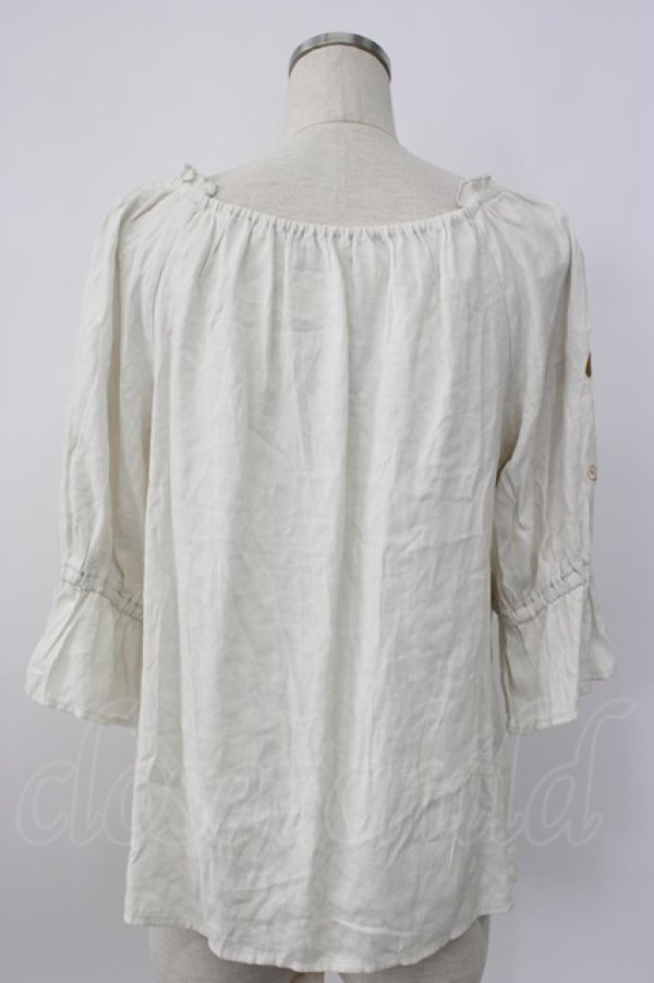 画像2: axes femme / アラジン/刺繍トップス M ホワイト T-26-02-08-008-AX-TO-SA-ZT (2)