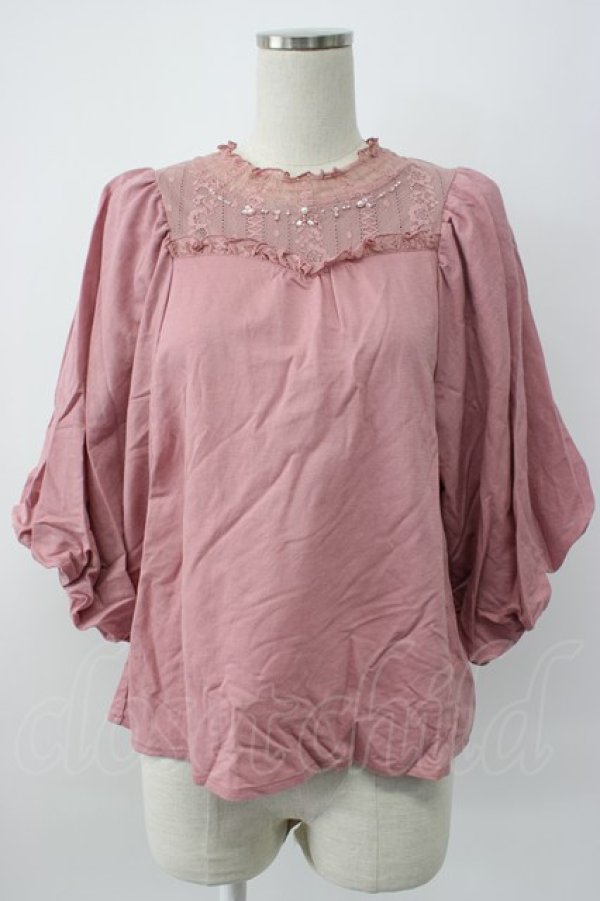 画像1: axes femme / ボリューム袖トップス  ピンク T-26-02-08-010-AX-TO-SA-ZT (1)