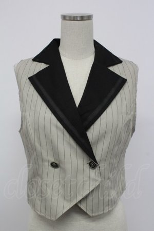 画像: axes femme / バッグリボンベスト  ベージュ T-26-02-08-014-AX-TO-SA-ZT