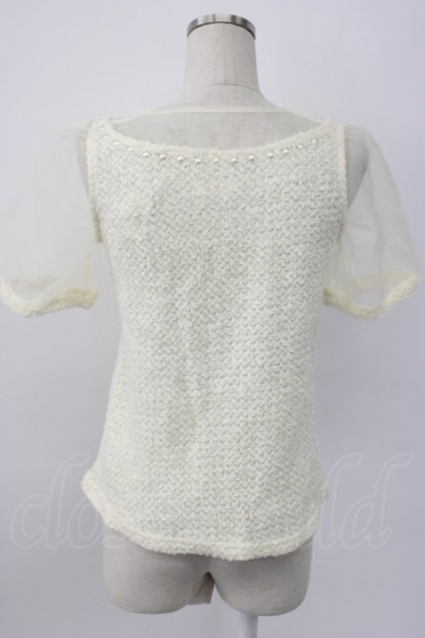 画像2: LIZ LISA / オーガンジー袖切替トップス  アイボリー T-26-02-08-015-LO-TO-SA-ZT (2)