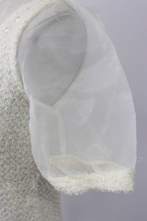 画像4: LIZ LISA / オーガンジー袖切替トップス  アイボリー T-26-02-08-015-LO-TO-SA-ZT (4)