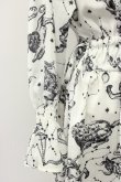画像4: axes femme NOSTALGIE / 星座柄スキッパーワンピース M ホワイト T-26-02-08-002-AX-OP-SA-ZT (4)