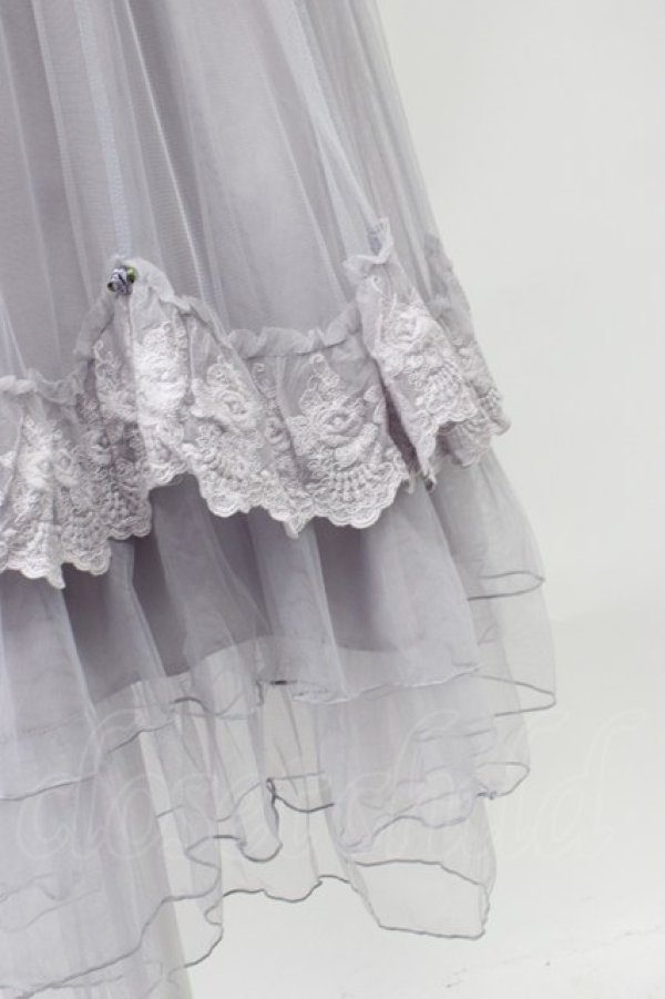 画像3: axes femme / ローズ付ドレープチュールスカート  ラベンダー T-26-02-08-022-AX-SK-SA-ZT (3)