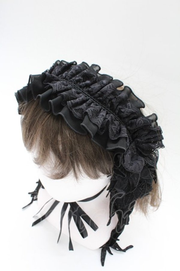 画像2: MR / エンジェルウイングヘッドドレス  黒 T-26-02-10-019-GO-AC-SA-ZT (2)