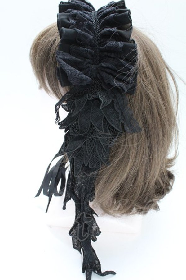 画像3: MR / エンジェルウイングヘッドドレス  黒 T-26-02-10-019-GO-AC-SA-ZT (3)