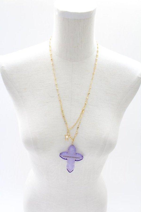 画像1: Angelic Pretty / Cecilia Crossネックレス（ラベンダー）  ラベンダー T-26-02-10-023-AP-AC-SA-ZT (1)