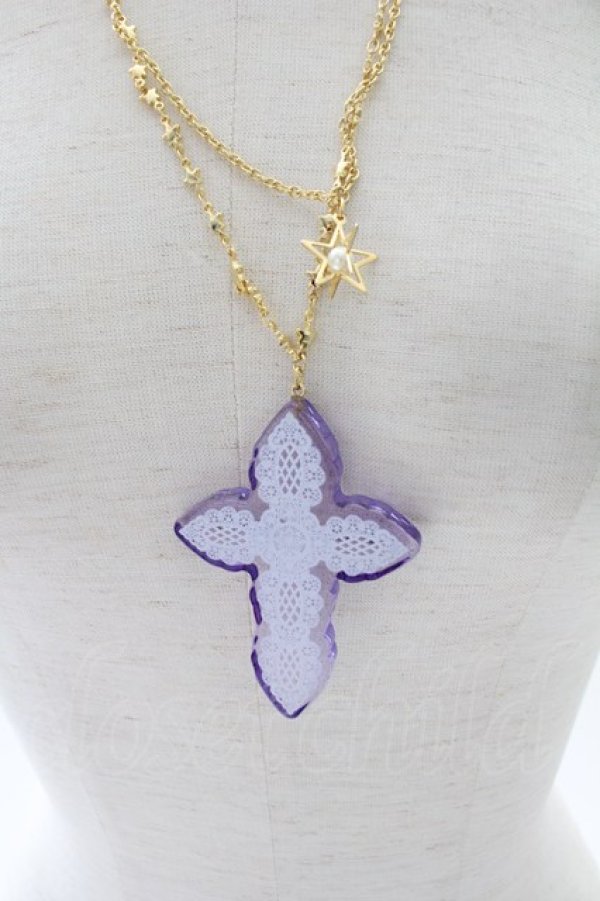 画像4: Angelic Pretty / Cecilia Crossネックレス（ラベンダー）  ラベンダー T-26-02-10-023-AP-AC-SA-ZT (4)