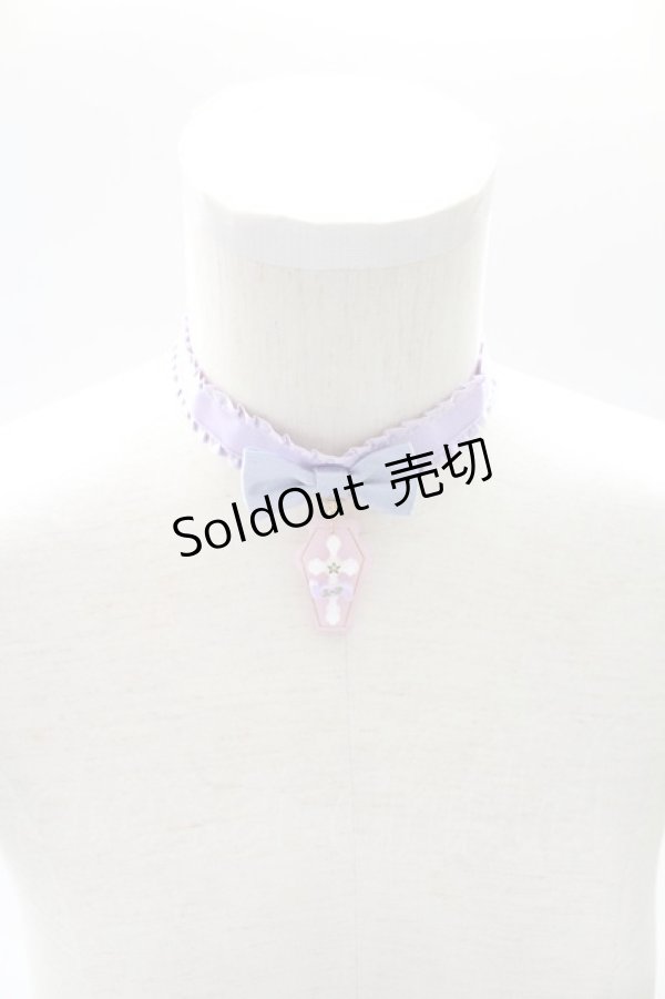 画像1: Angelic Pretty / Horrorコフィンチョーカー  パープル T-26-02-10-025-AP-AC-SA-ZT (1)