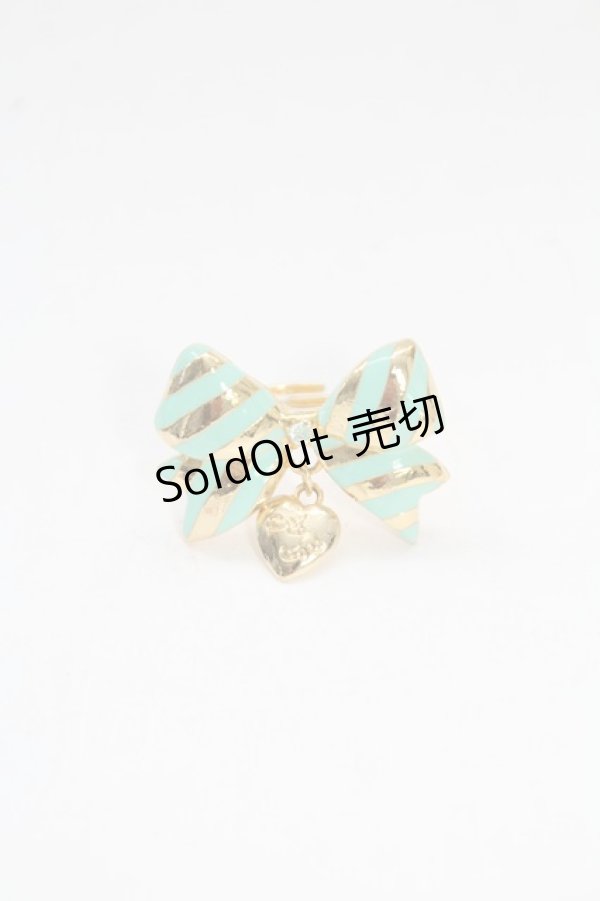 画像1: Angelic Pretty / Sweetストライプリボンリング  ミント T-26-02-10-028-AP-AC-SA-ZT (1)