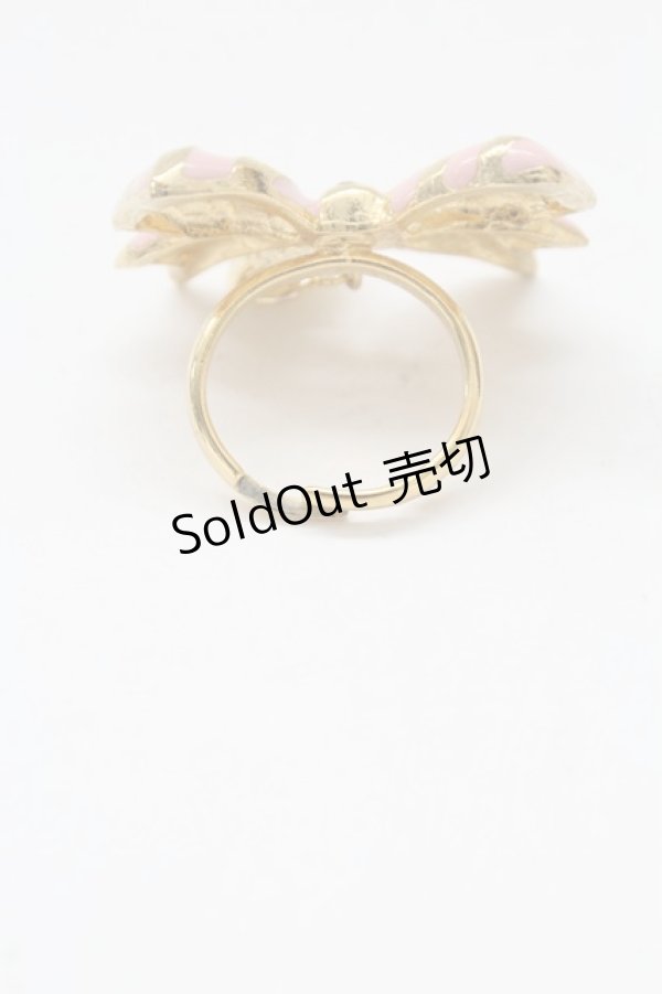 画像2: Angelic Pretty / Sweetストライプリボンリング  ピンク T-26-02-10-029-AP-AC-SA-ZT575F005 (2)