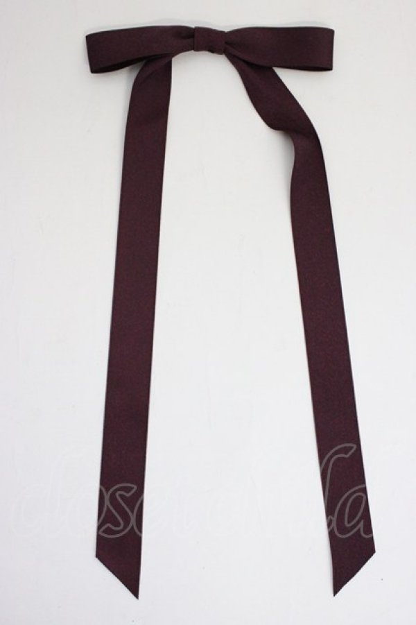 画像6: Avenue Denfer / ハイネックレースつけ襟ストライプロングワンピースセット  ボルドーx白 T-26-02-10-003-LO-OP-SA-ZT (6)