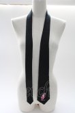 画像3: MAM / 音符刺繍ネクタイ  黒Ｘピンク T-26-02-10-030-LO-ZA-SA-ZT (3)