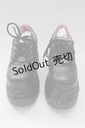 画像: YOSUKE / 厚底レースアップスニーカー 25.0cm ブラック T-26-02-10-037-PU-SH-OW-ZT