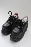 画像2: YOSUKE / 厚底レースアップスニーカー 25.0cm ブラック T-26-02-10-037-PU-SH-OW-ZT (2)