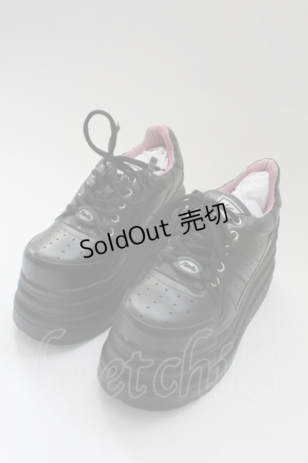画像2: YOSUKE / 厚底レースアップスニーカー 25.0cm ブラック T-26-02-10-037-PU-SH-OW-ZT (2)