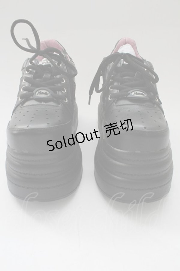 画像3: YOSUKE / 厚底レースアップスニーカー 25.0cm ブラック T-26-02-10-037-PU-SH-OW-ZT (3)