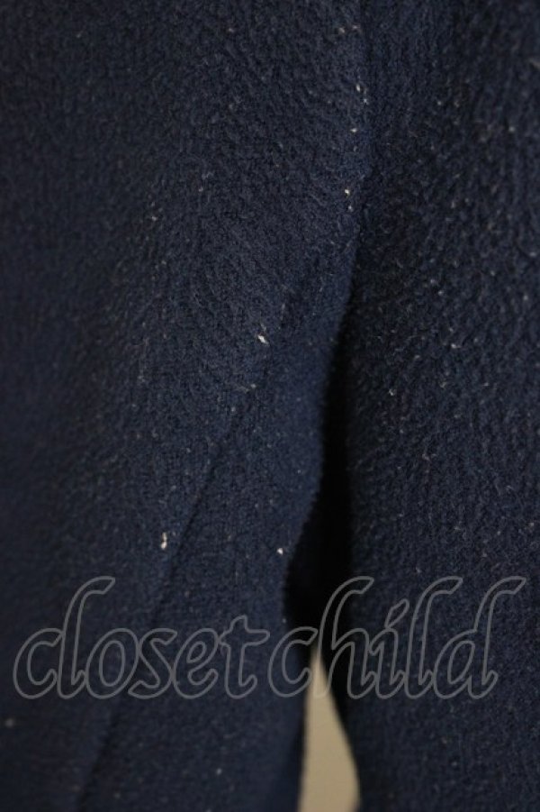 画像4: axes femme / レースカラーショートコート  ネイビー T-26-02-10-004-AX-CO-IG-ZT (4)