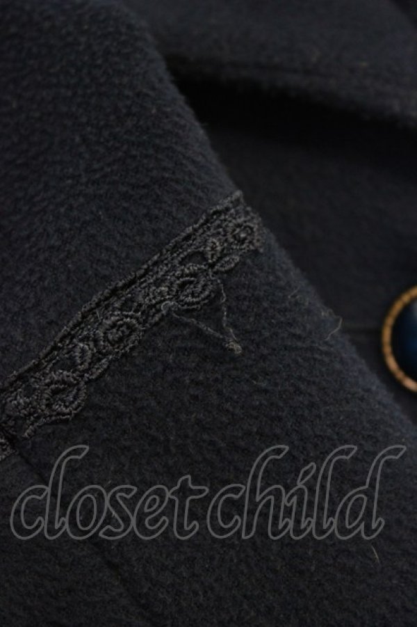 画像6: axes femme / レースカラーショートコート  ネイビー T-26-02-10-004-AX-CO-IG-ZT (6)