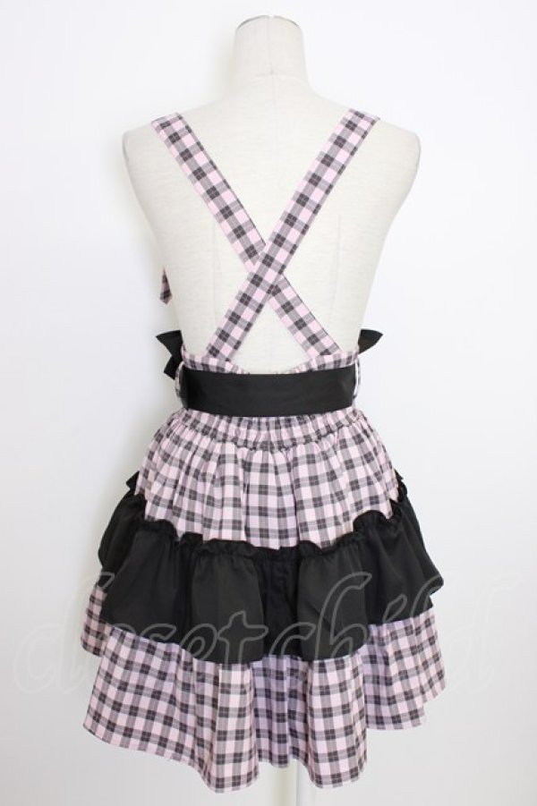 画像2: Ank Rouge / Be mqin サス付きティアードスカート M ピンク T-26-02-10-007-CA-SK-SA-ZT (2)