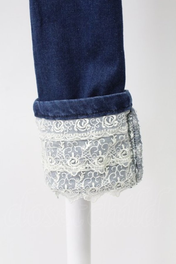 画像4: axes femme / 薔薇刺繍パンツ S インディゴ T-26-02-10-009-AX-PA-IG-ZT (4)