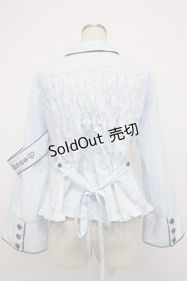 画像2: metamorphose / Little Nurse 長袖ブラウス 1 サックス T-26-02-15-030-ME-BL-SA-ZT (2)