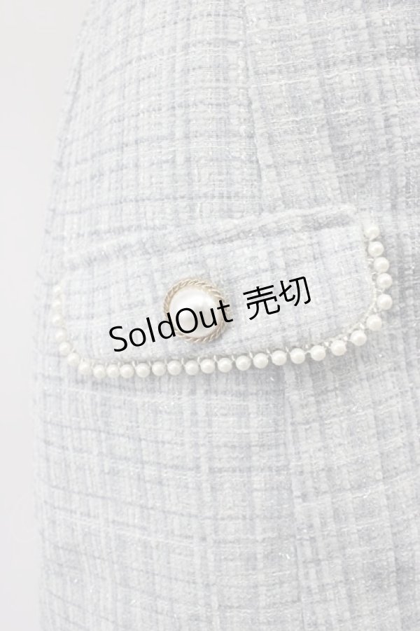 画像3: Ank Rouge / ツイードパールボタンスカート  グレーＸ白 T-26-02-15-032-CA-SK-SA-ZT (3)