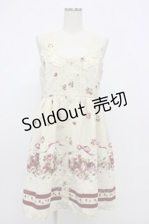 画像: axes femme / フローラルメルヘン柄ワンピース M キナリ T-26-02-15-034-AX-OP-SA-ZT