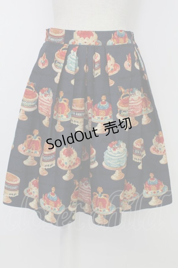 画像1: Jane Marple / アニバーサリーケーキミニスカート  ネイビー T-26-02-15-004-JM-SK-SA-ZT (1)