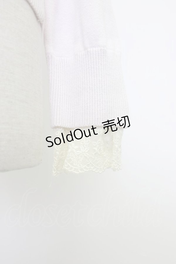 画像8: Ank Rouge / 襟型チュール型抜き長袖ニットトップス M ラベンダー T-26-02-15-035-CA-TO-HR-ZT (8)