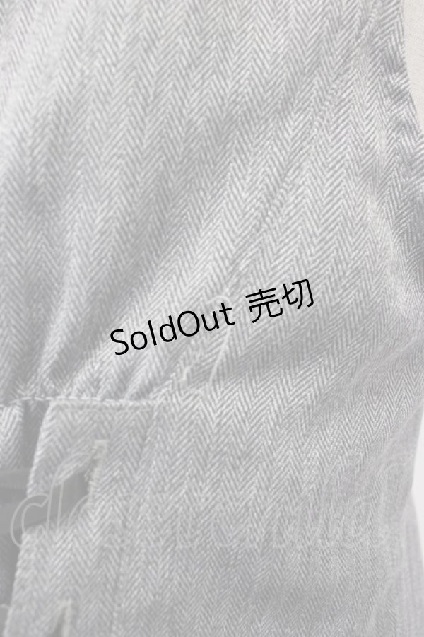 画像3: axes femme / 花刺繍レースアップベスト  グレーＸ黒 T-26-02-15-038-AX-TO-SA-ZT542 (3)