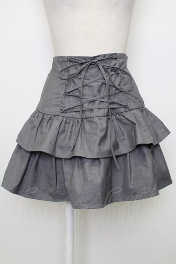 画像1: jouetie / レースアップティアードミニスカパン M グレー T-26-02-15-006-EL-SK-SA-ZT (1)